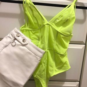 FashionNova Mesh neon bodysuit